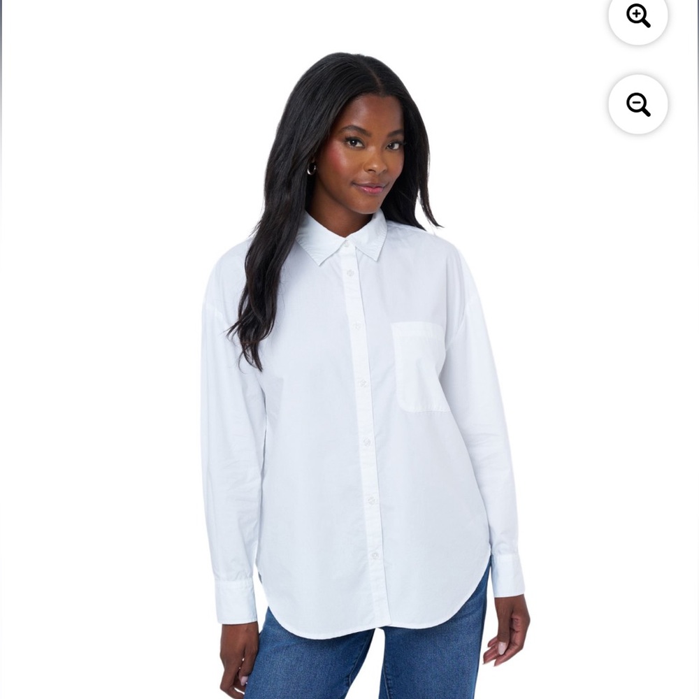Edited by Remi Bader Women's Oversized Button-Down Shirt, washed never worn